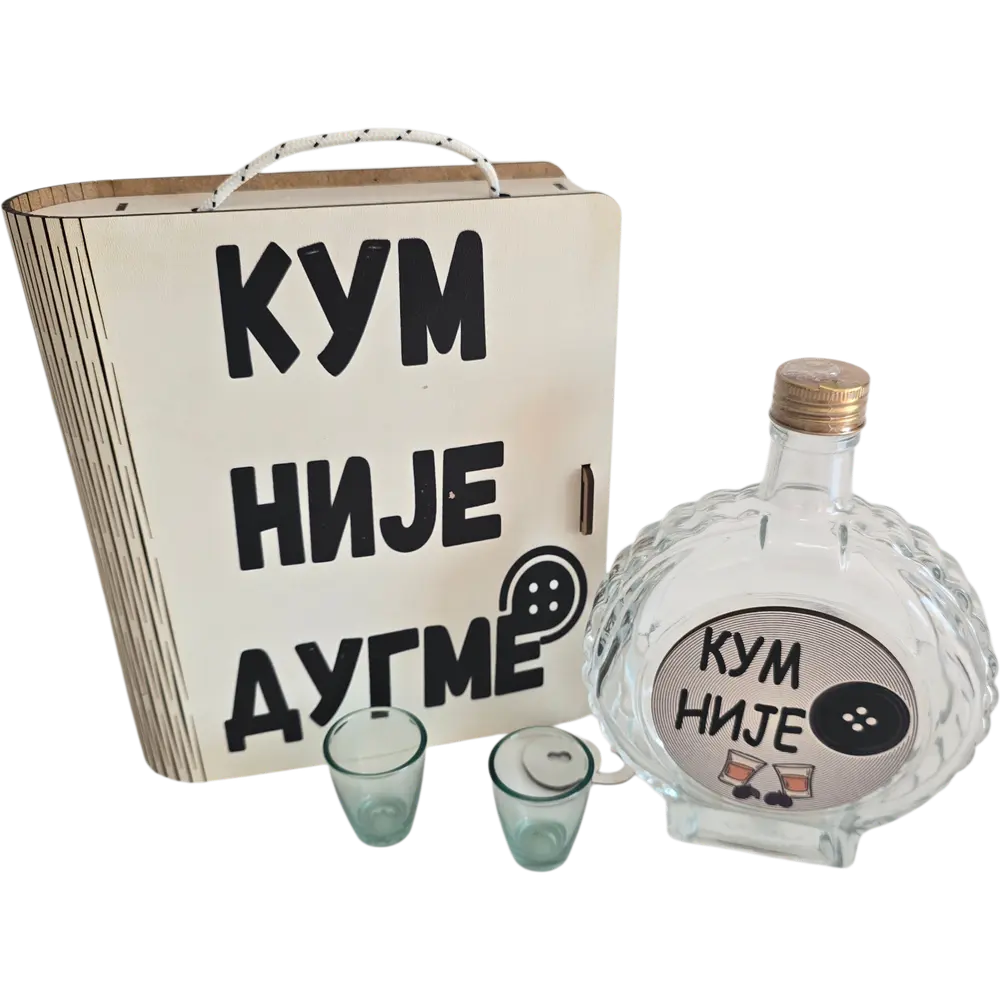 Mini bar knjiga sa flasom 0,7 L i dve  casice - slika 2