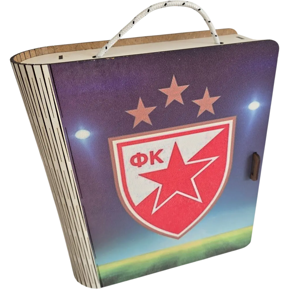 Mini bar knjiga sa flasom 0,7 L i dve  casice - slika 3