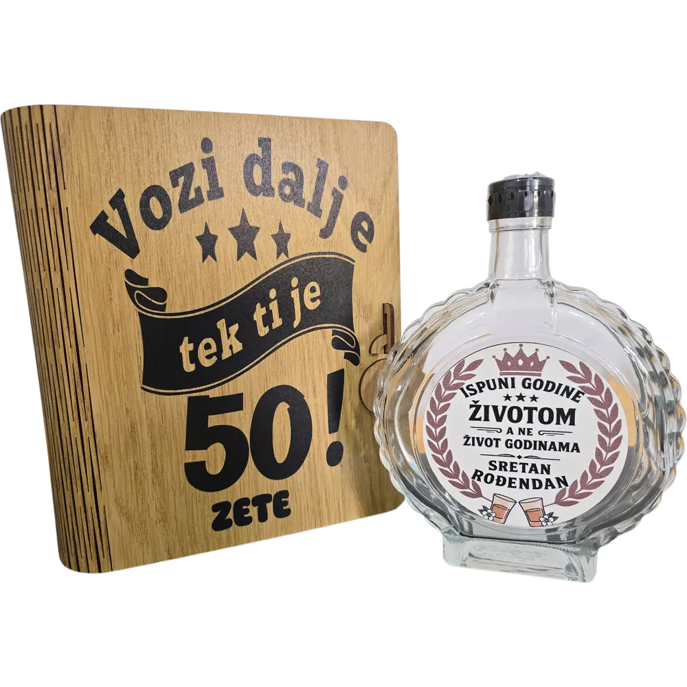 Mini bar knjiga sa flasom 0,7 L i dve  casice - slika 6