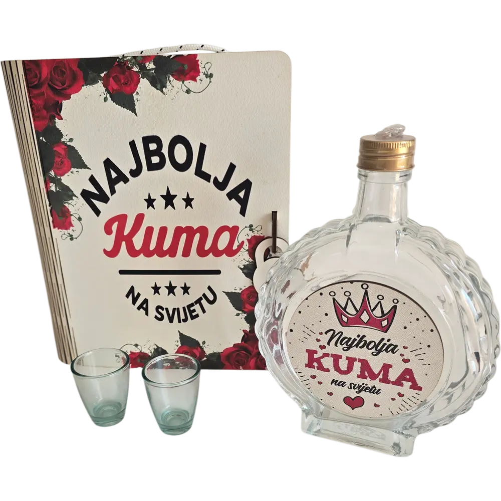 Mini bar knjiga sa flasom 0,7 L i dve  casice - slika 4