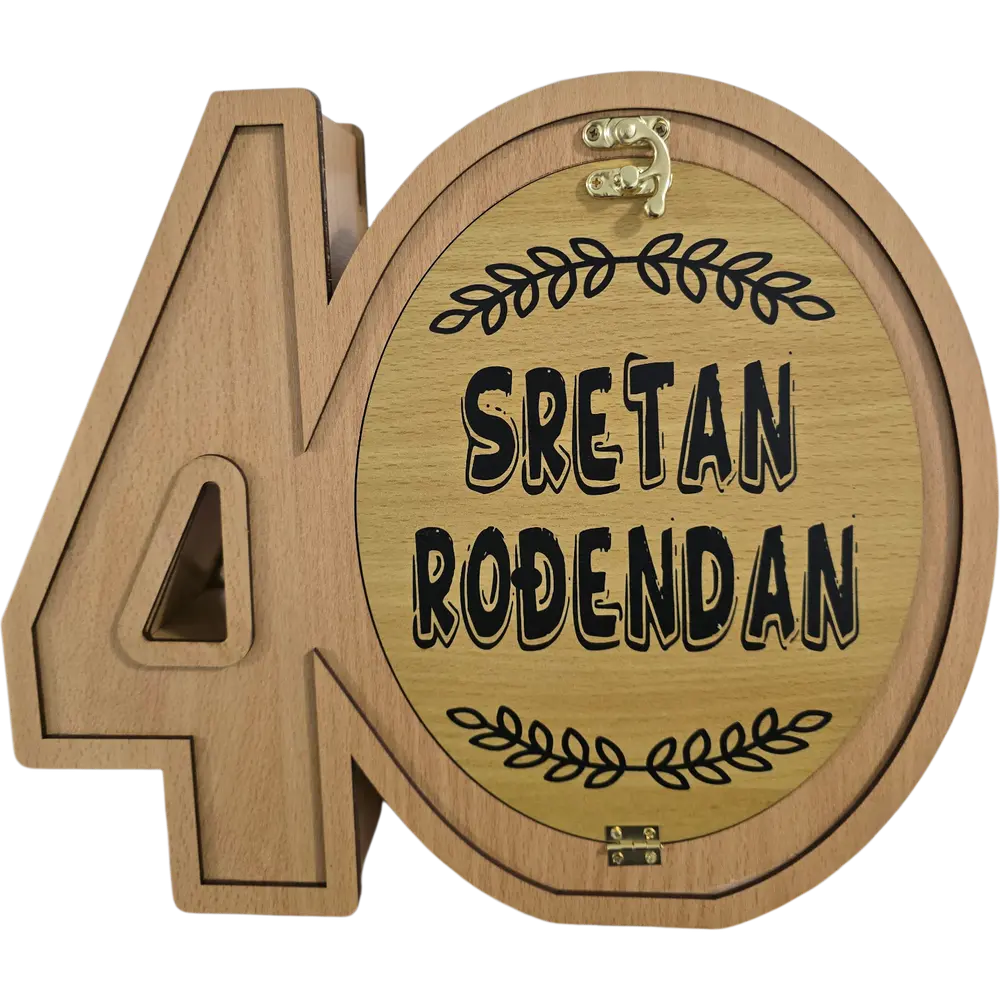 Mini bar kutija u obliku broja 40 poklon za rođendan, godisnjice