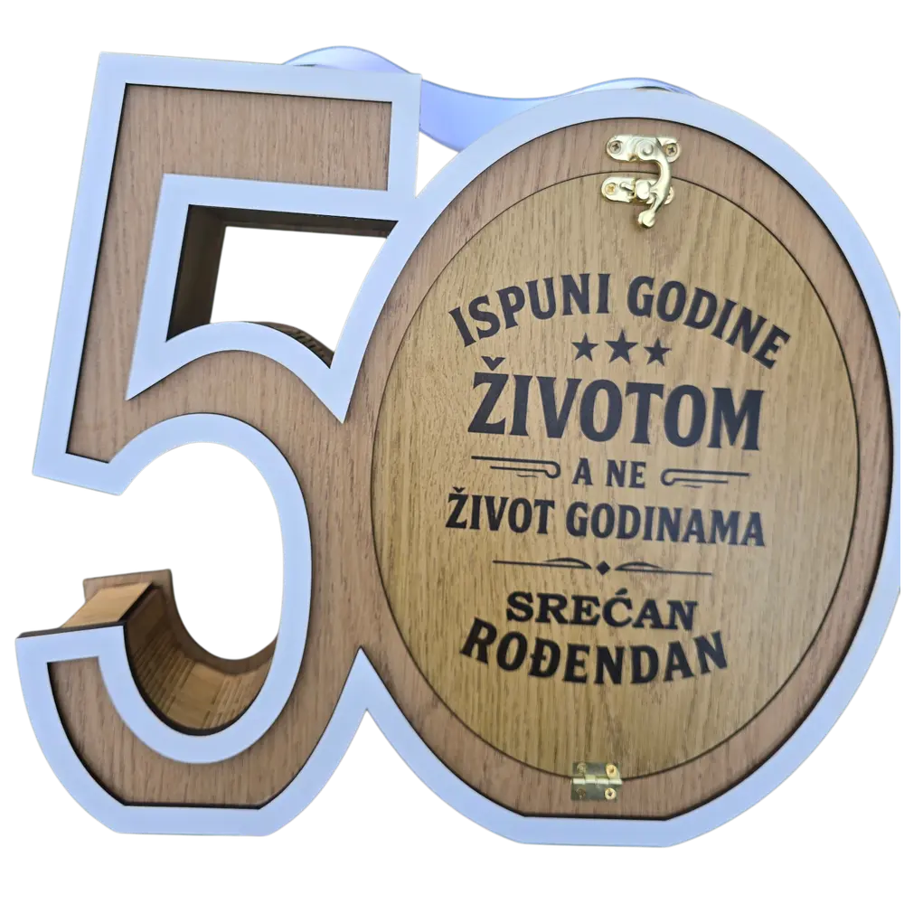 Mini bar kutija u obliku broja 50 poklon  - slika 4