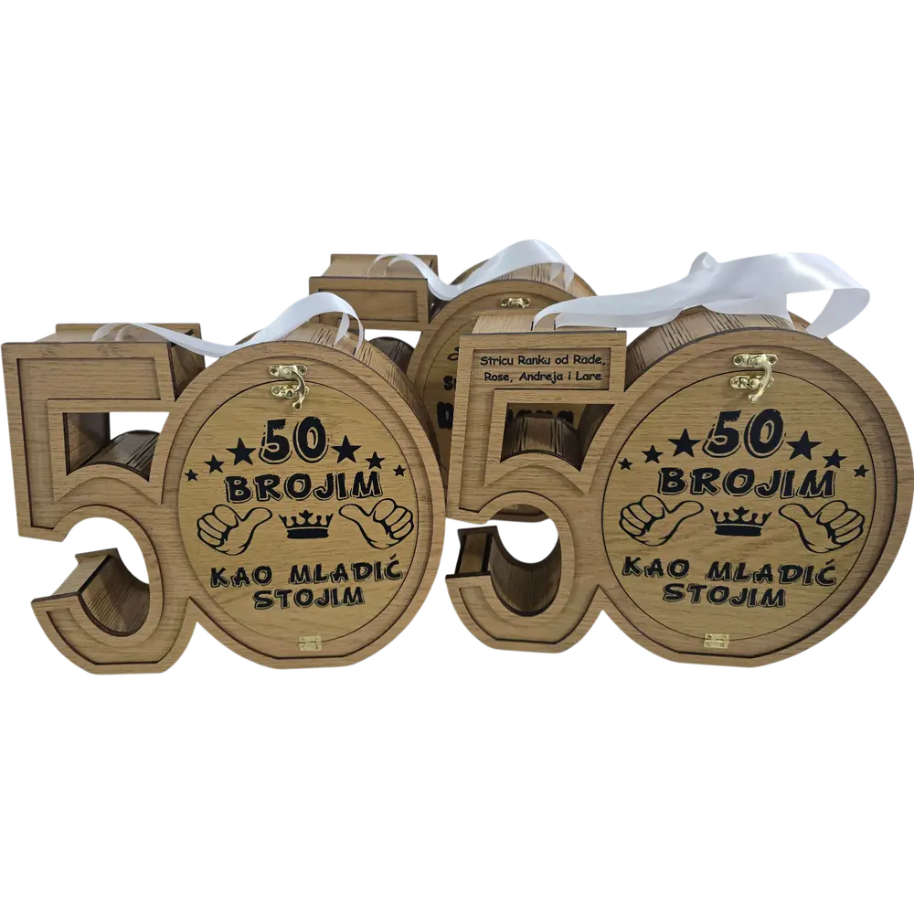 Mini bar kutija u obliku broja 50 poklon  - slika 7