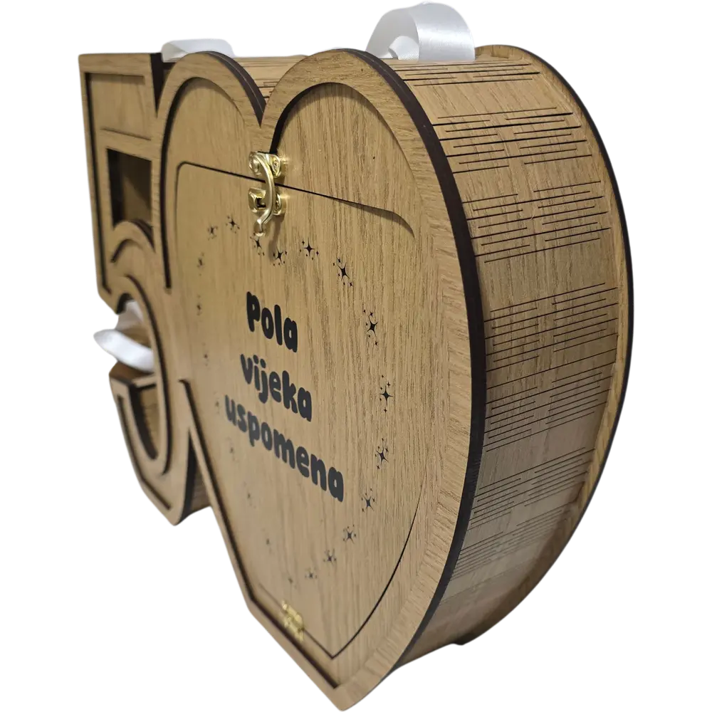 Mini bar kutija u obliku broja 50 - srce - slika 4