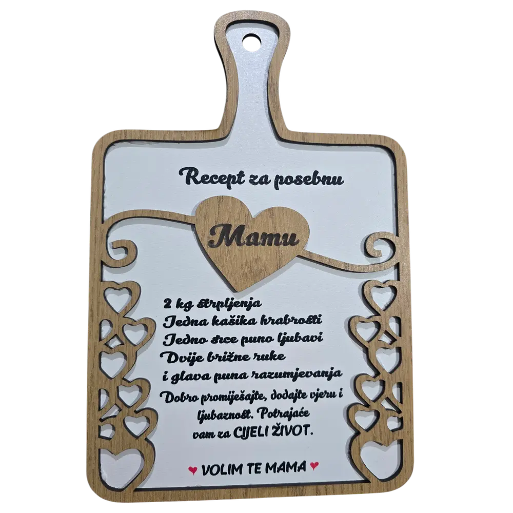 Personalizovana drvena daska  sa posvetom po vašoj želji 