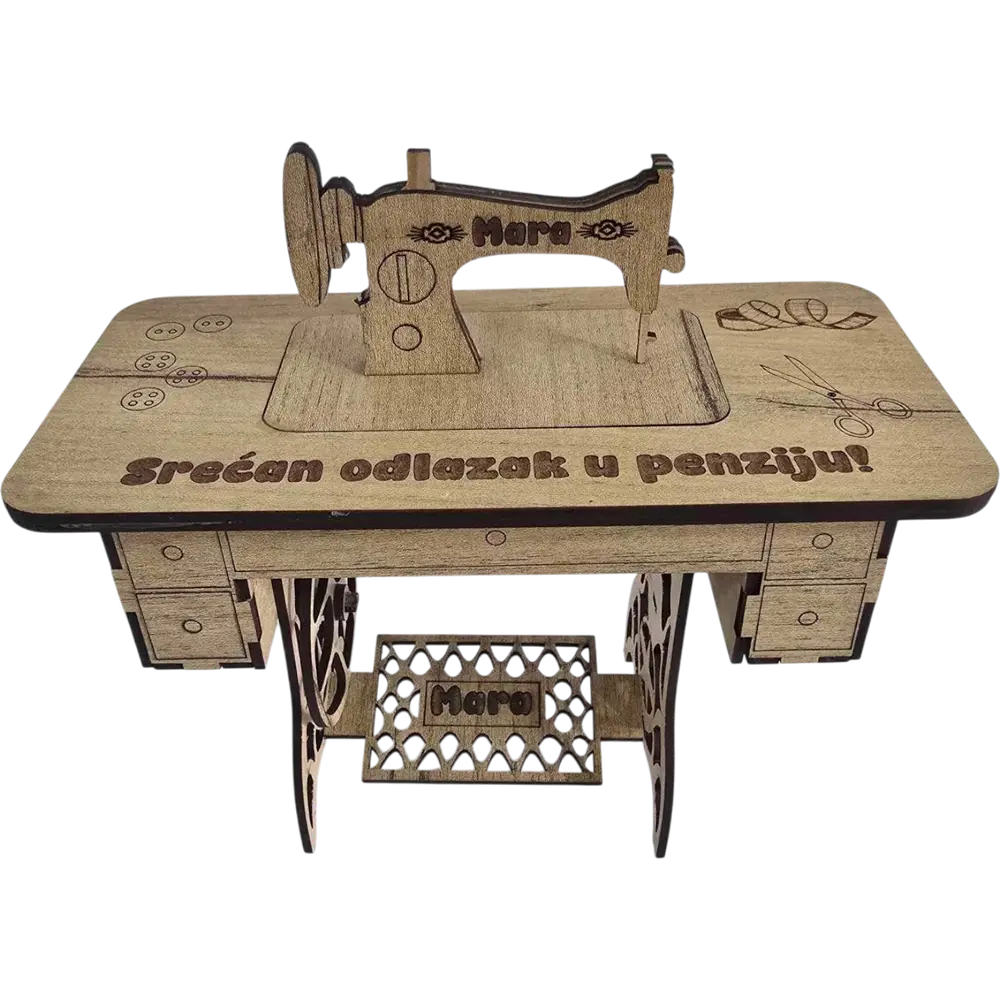 Personalizovana maketa šivaće mašine - Poklon za krojače - slika 3